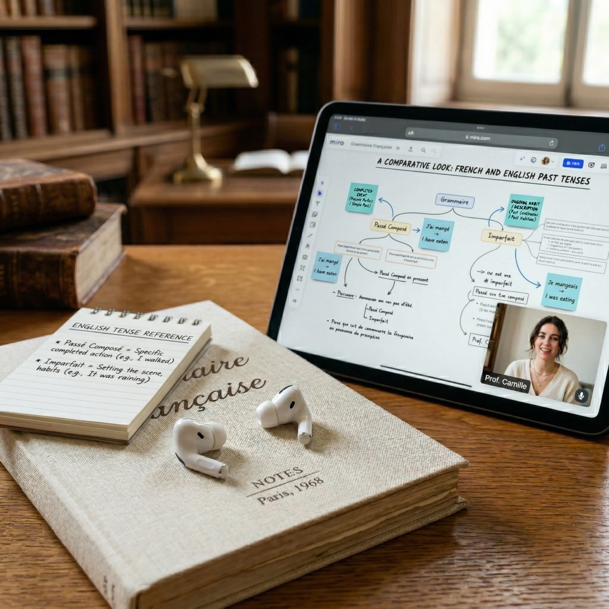 Students learning languages